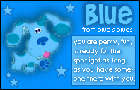 Woohoo! I'm Blue!